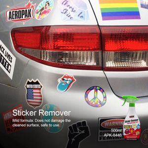 Aeropak High Quality 500ml Bottle Car Label Adhesive Glue Sticker Remover Agent Car Window Sticker Remover Cleaner Spray