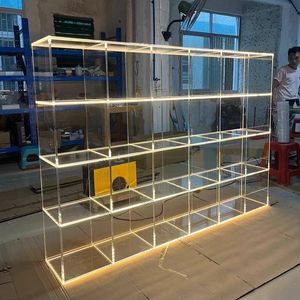 Transparent Acrylic Clothing Store Color Display Cabinet Display Window