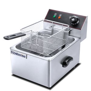 4L Table Top Stainless Steel French Fries Machine 1 Basket Commercial Electric Potato Chip Fryer Electric Deep Fryer