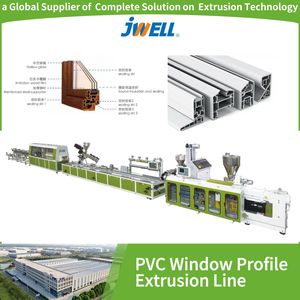 Jwell Automatic High Quality Plastic PVC Profile Extruder Line Window Door Extrusion Production Line/Making Equipment/Plastic Extrusion Machine/Window Machine