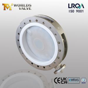 Nodular Cast Iron Di Butterfly Valve with PTFE Seat PFA Liner Disc