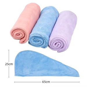 Custom Cheap Microfiber Hair Towel Wrap Super Absorbent Quick Dry Hair Drying Turban Towel for Women