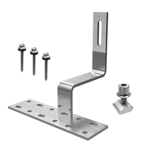 Aluminum Rail Clamp Solar Racking Clamp PV Bracket Rail Fixing Metal Tin Roof Roof Hook Clamps
