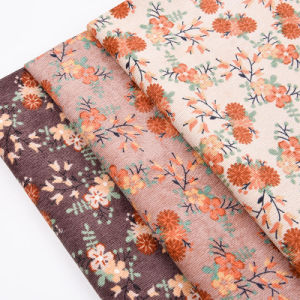 Fashion Custom Printed Corduroy Fabric Polyester Nylon Spandex Dress Shirt Apparel