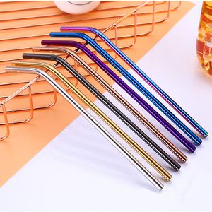 Stainless Steel Straw Set Straw Cleaning Brush Eco Friendly Straw