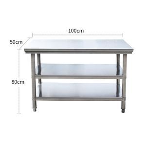 Heavy Duty Commercial Kitchen Workbench Stainless Steel Refrigerator Work Table 304/201 Material