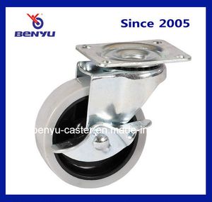 Light Duty Gray Metal Braked Castor Wheel