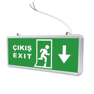 220V Wall Mount Rechargeable LED Emergency Exit Sign Lighting