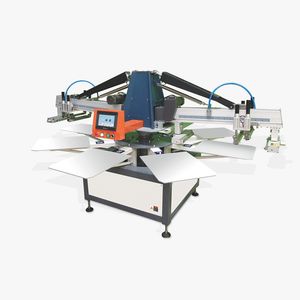 Automatic 1 Color 8 Station Tshirt Socks Silk Screen Printing Machine 400X500mm Digital Screen Printer