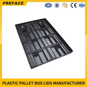 Wholesale Customized Heavy Duty 1200*800 Polybox Accessories Plastic Sleeve Pack Pallet Box Bulk Storage Collapsible Honeycomb Containers Lid