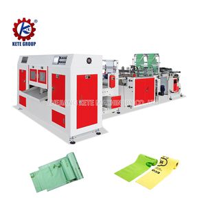 HDPE Biodegradable Trash Bag Waste Plastic Bags Garbage Coreless Bag Making Machine