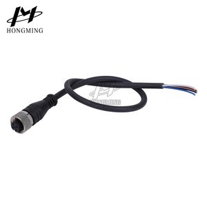 M12 Waterproof Male Female PCB Aviation Automobile LED Audio Cable 3 4 5 Pin Connector