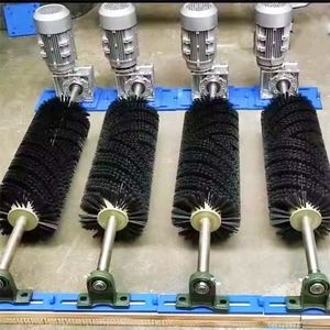 Customized Rotary Cylindrical Conveyor System Brush Cleaner Belt Cleaning Roller Brush