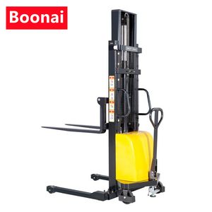 Semi Electric Pallet Operated Forklift Jack Stacker
