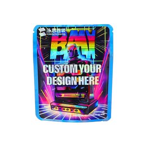 Shiny Holographic Laser Film Candy Packaging Pouch for Gifts Candy Laser Bag