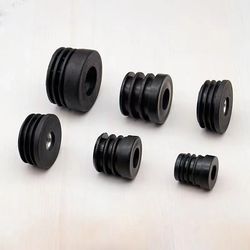 Round Tube Plug with Nut Plastic Adjustable Foot Pad Wheel Cover