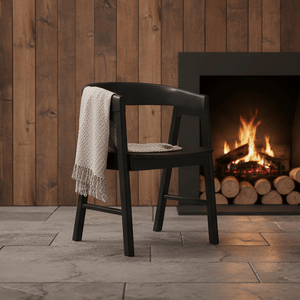 High Quality Modern Restaurant Kitchen Chair Rounded Back Solid Wood Dining Chair