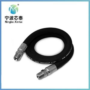 High Pressure Rubber Hose Assembly with Fittings Flexible Hydraulic Hose