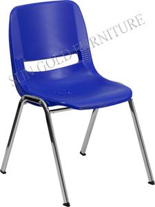 Modern New Design Cheap Wholesale Training School Chair Navy Stack Plastic Chair (SZ-SF15)