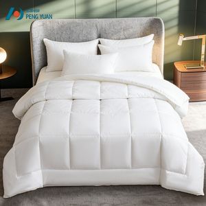 Goose Feather Down Comforters 100% Cotton Soft, Breathable, All Season Hotel Luxury Bedding Quilt Bed Comforters