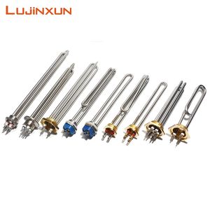AC220V 380V G1 1/2'' Thread Stainless Steel Water Immersion Heating Element 1 1/4" Electric Heater Resistance for Solar System