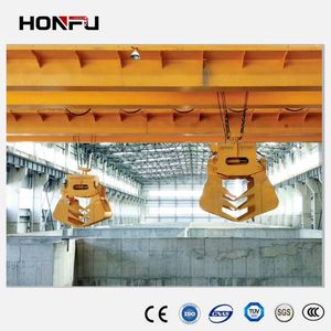 Qz 5t-20t Overhead Crane with Remote Control Electric Hydraulic Crane Grab for Material Handling