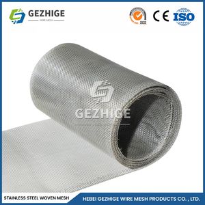 Gezhige Heavy Gauge Stainless Steel Mesh Manufacturers China Heavy Duty Wire Fencing 1.2m Wire Mesh Width Plain Weave Stainless Steel Wire Mesh