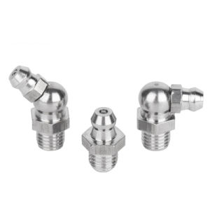 Male Thread Brass Straight Elbow Type Hydraulic Oil Zerk Grease Nipple Tube Pipe Fitting