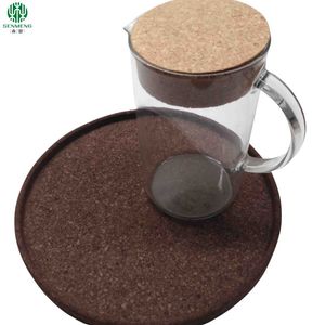 Custom Natural Cork Round Shaped Tray for Kitchen and Home Use