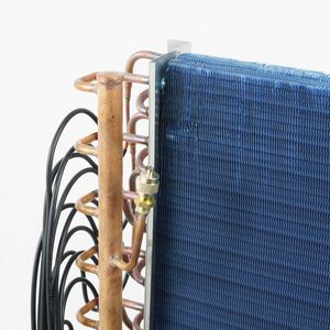 Type Finned Copper Tube with blue Aluminium Fins Heat Exchanger