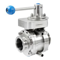 Sanitary Stainless Steel Mixproof Butterfly Valve with Pull Handle
