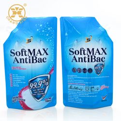 Custom Plastic Packaging Stand up Washing Pouch Bag Package for Soap Detergent with Corner Spout