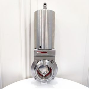 Vertical Type Pneumatic Actuator Sanitary Clamp Butterflyvalve