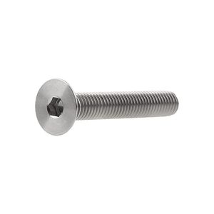 304 Stainless Steel Flat Head Hex Socket Screws, Furniture Screws, Flat Point Plain Finish Bolts and Screws