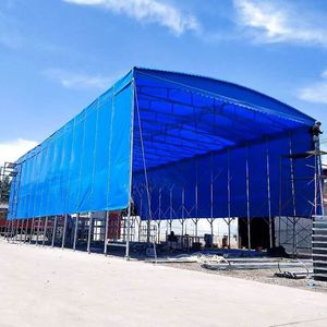 Custom Outdoor Storage Canopy Push-Pull Awning Sliding Car Wash Tent