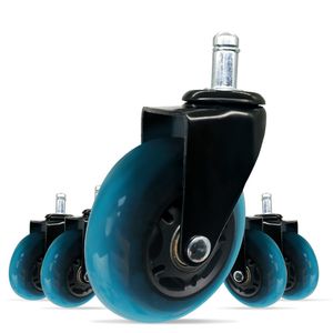 Customizable 5 Piece Set Blue Transparent Universal Caster Wheel 50mm Furniture Caster Wheels