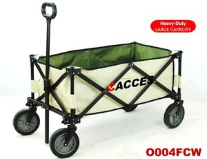 Large Outdoor Camping Trolley Beach Folding Wagon Collapsible Outdoor Wagon Folding Wagon Cart Folding Outdoor Garden Utility Wagon Picnic Cart Transport Traile