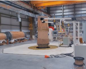 Power Transformer 10 Tons Coil Vertical Automatic Winding Machine