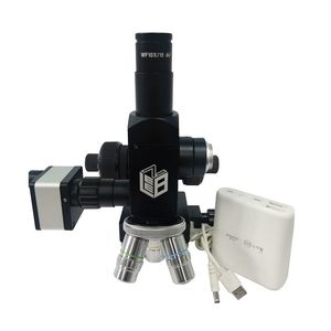 Boshida Coxial Light 3 Objective Lens Portable Measurement Microscope System with Camera