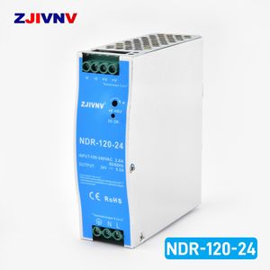 Zjivnv Ndr-120-24 Single Output AC to DC 120W 24V 5A SMPS DIN Rail Switching Power Supply