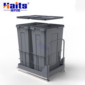 Kitchen Accessories Storage Double Pullout Waste Container Trash Cans