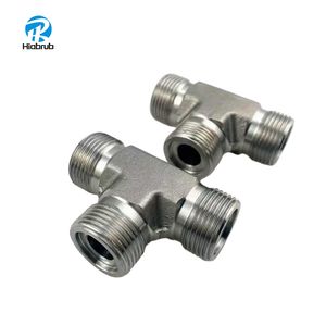 Premium 304 Stainless Steel Three-Way Jic Connector for Fluid Transfer
