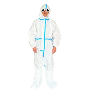 Non Woven Disposable Hazmat Suit Heavy Chemical Spray Safety Coverall Type 5/6 Disposable Protective Coverall Medical Coverall