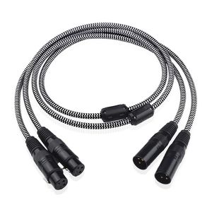 HiFi 3 Pin 7n Single Crystal Copper Plated with Pure Copper Gold-Plated XLR Head Male to Female Balanced Audio&Video Cable for Microphone
