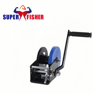 Customized 600lbs 1200lbs 1600lbs Stainless Steel Manual Self-Locking Hand Winch with Wire Cable Webbing Belt for Boat Trailer Marine