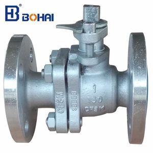 DIN Lever Operated Stainless Steel 4 Inch Three Way Flange Type Ball Valve