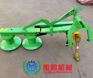 New Farm Double Disc Forage Grass Mower Tractor Mounted Green Double Disc Mower Gearbox-Shredded Grass Disc Mower
