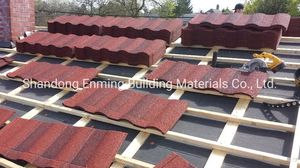High Quality Roman Stone Coated Metal Roof Tile Customized Different Size Roofing Materials Tiles