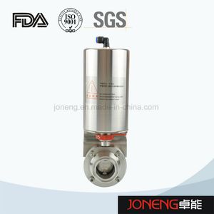 Stainless Steel Sanitary Flanged Butterfly High Temperature Controlled Pneumatic Valve