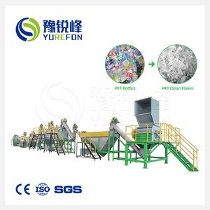 500-1000kg Automated Pet Water Bottle Crushed Scraps Flakes Washing Plastic Waste Recycling Line